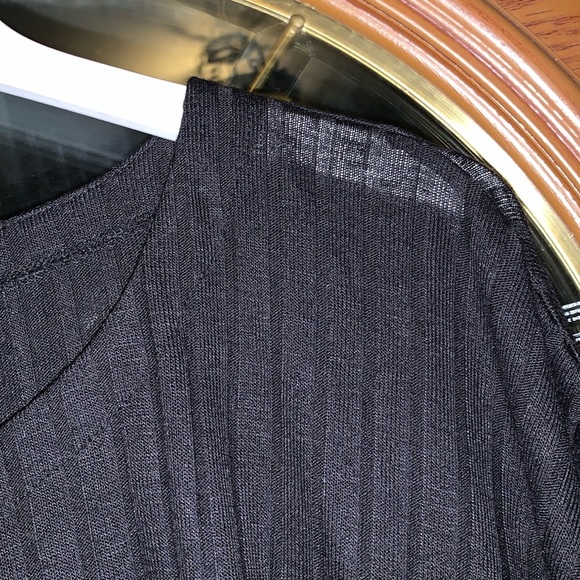 Maurices Black Ribbed Knit & Floral Patchwork Layered Scoop Neck Blouse - Picture 8 of 16